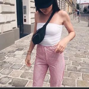 Brandy Melville Red and White Striped Tilden Pants